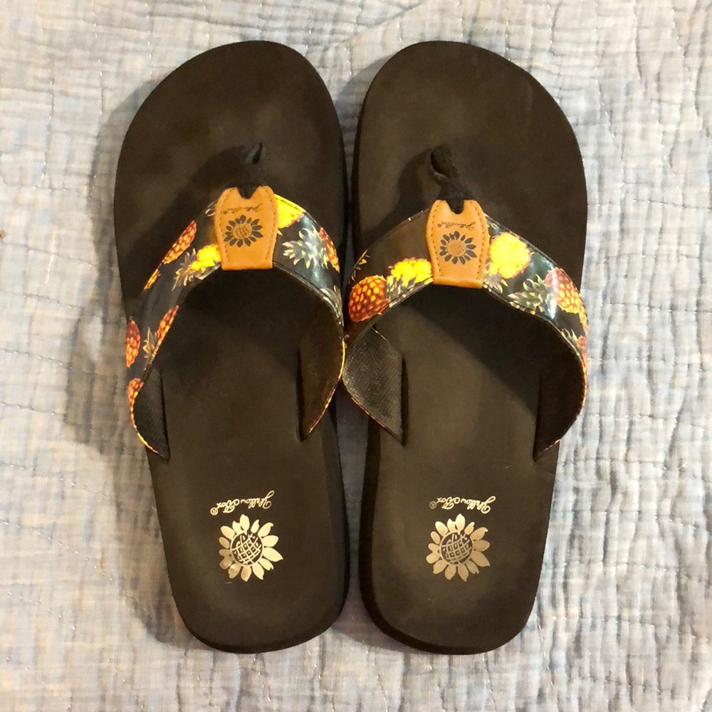 Yellow Box Flip Flops